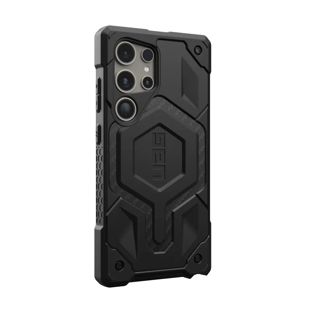 UAG Monarch Pro Rugged Case & Magnet Samsung S24 Ultra 5G 6.8 - Carbon Fibre - Image 2