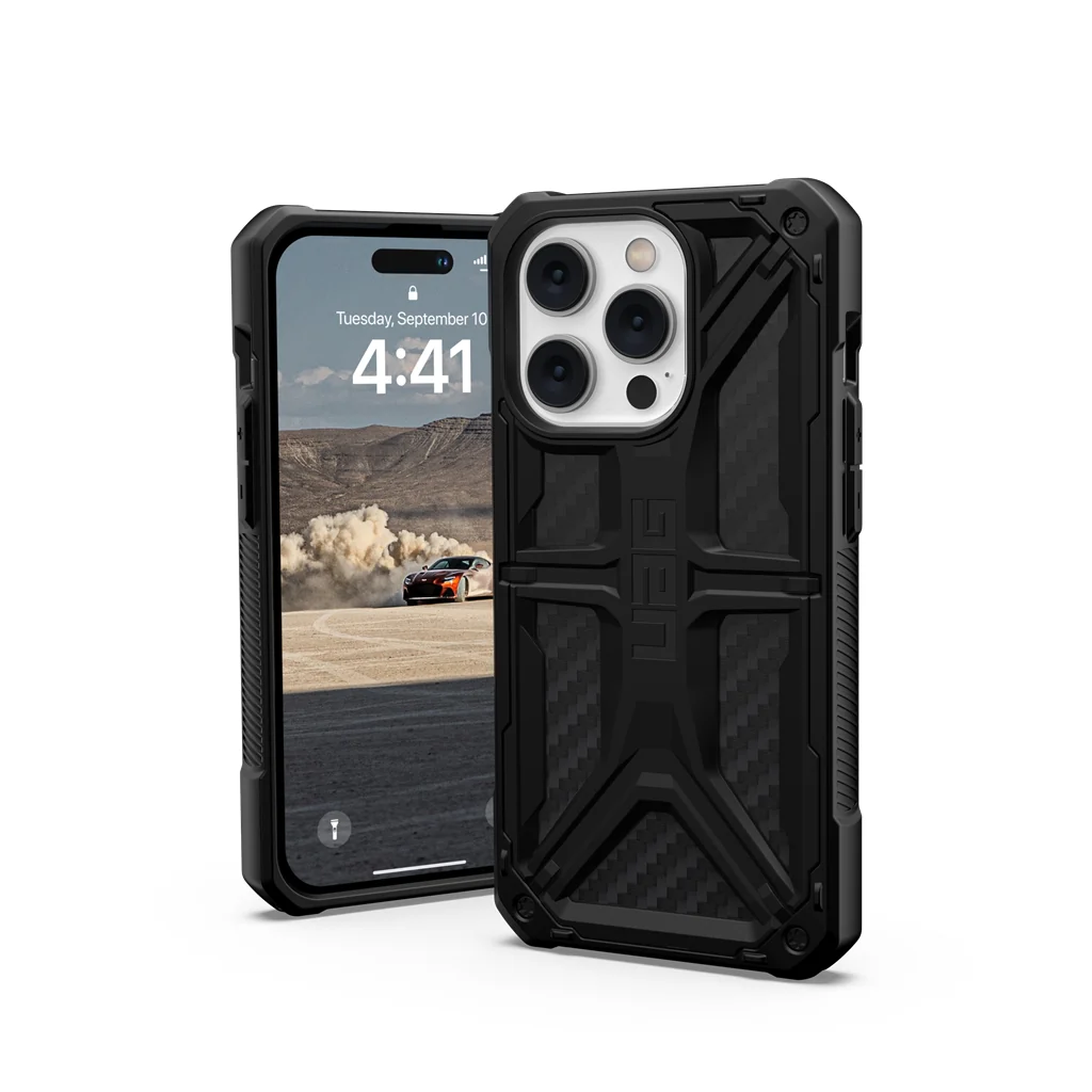 UAG Monarch Rugged Tough Case iPhone 14 Pro Max 6.7 Carbon Fiber - Image 9