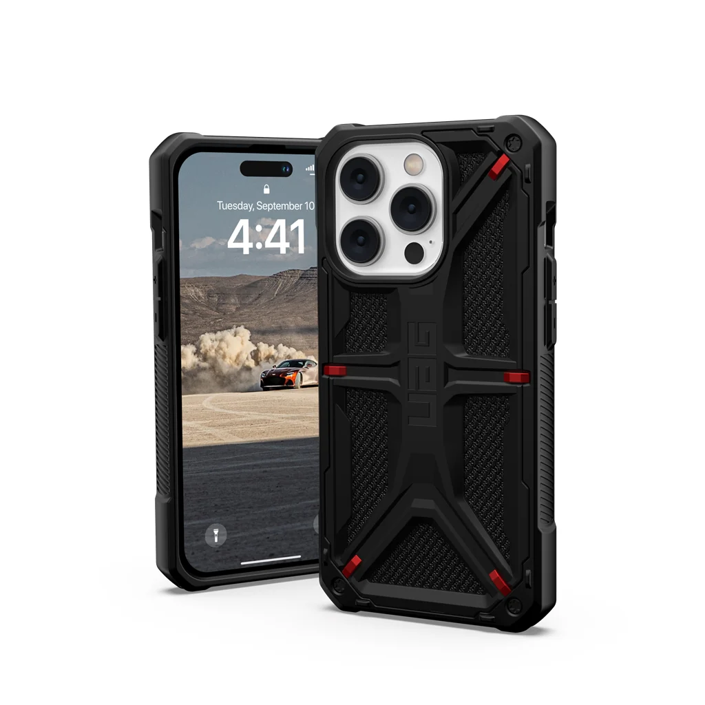 UAG Monarch Rugged Tough Case iPhone 14 Pro Max 6.7 Kevlar Black - Image 6