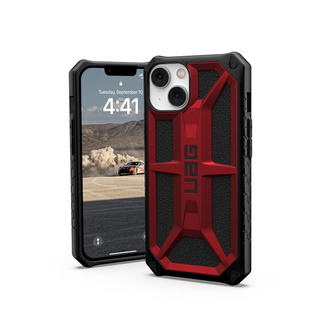 UAG Monarch Rugged Tough Case iPhone 14 / 13 Standard 6.1 Crimson Red - Image 3