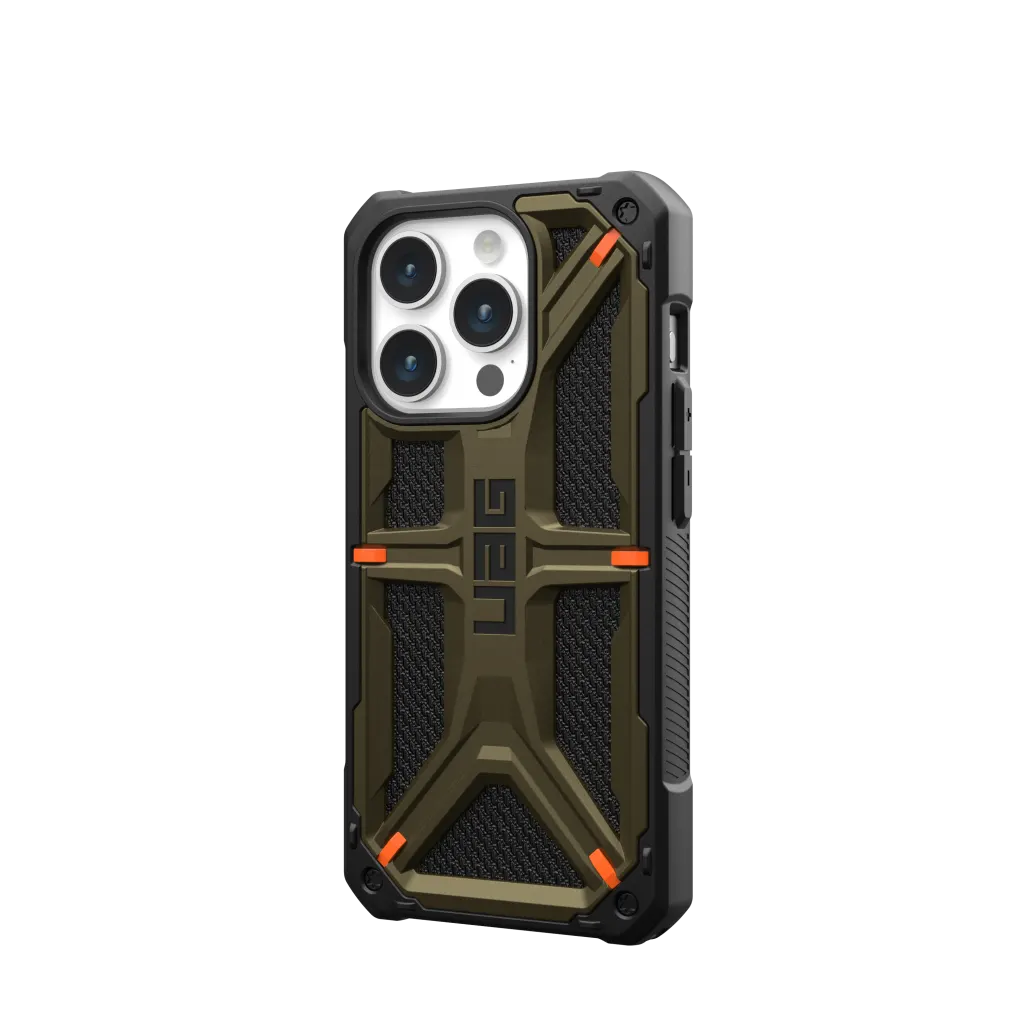 UAG Monarch Rugged Tough Case iPhone 15 Pro 6.1 Kevlar Green - Image 7