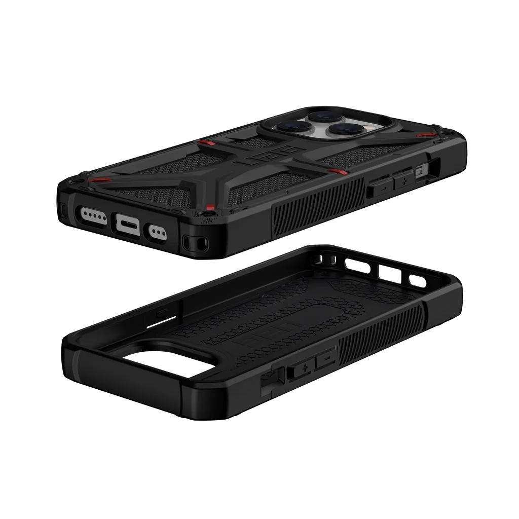 UAG Monarch Rugged Tough Case iPhone 15 Pro Max 6.7 Kevlar Black - Image 6