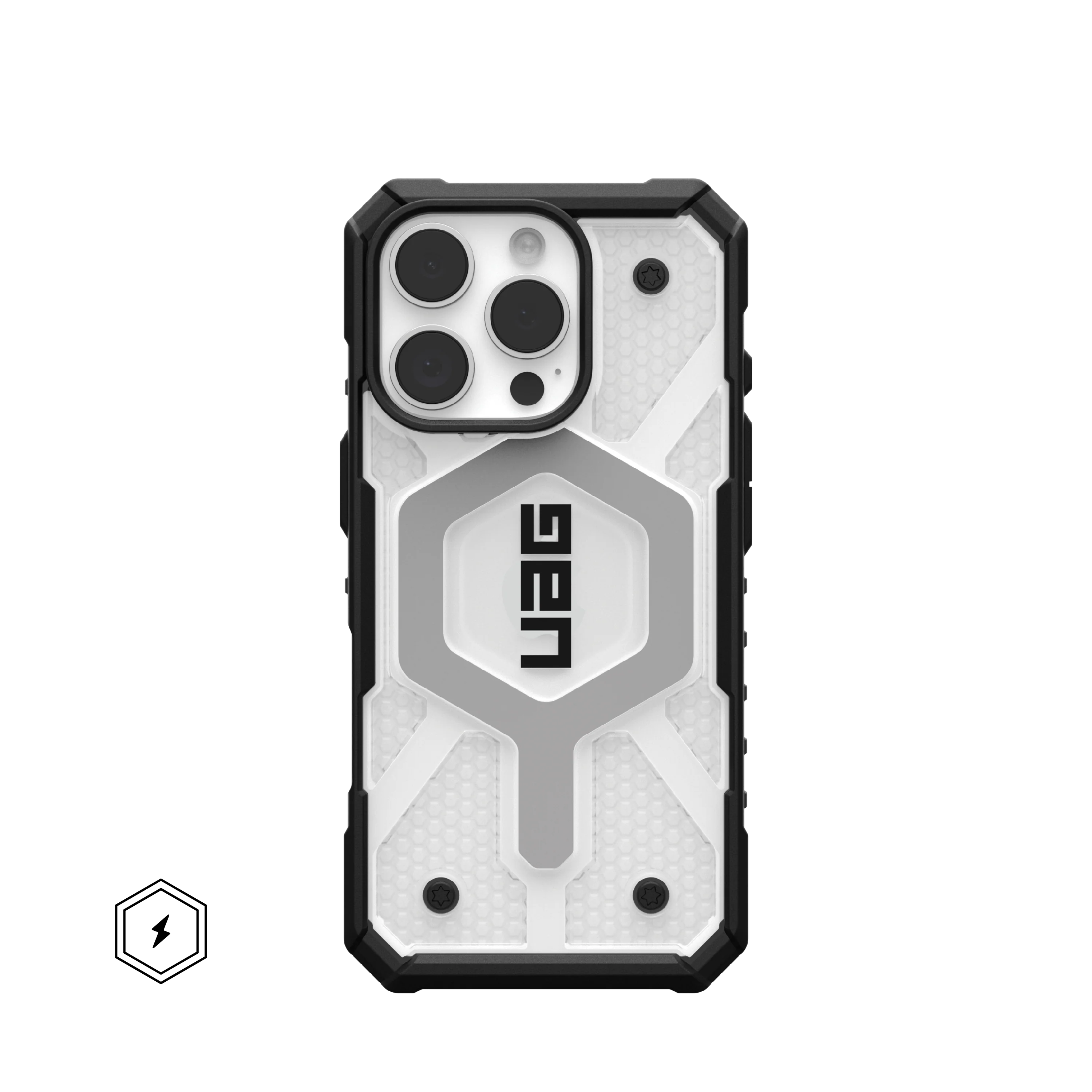 UAG Pathfinder Case & MagSafe iPhone 16 Pro 6.3 - Ice Silver - Image 5