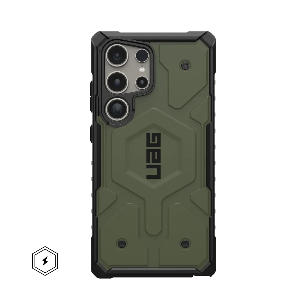 UAG Pathfinder Magsafe Rugged Case Samsung S24 Ultra 5G 6.8 - Olive - Image 2