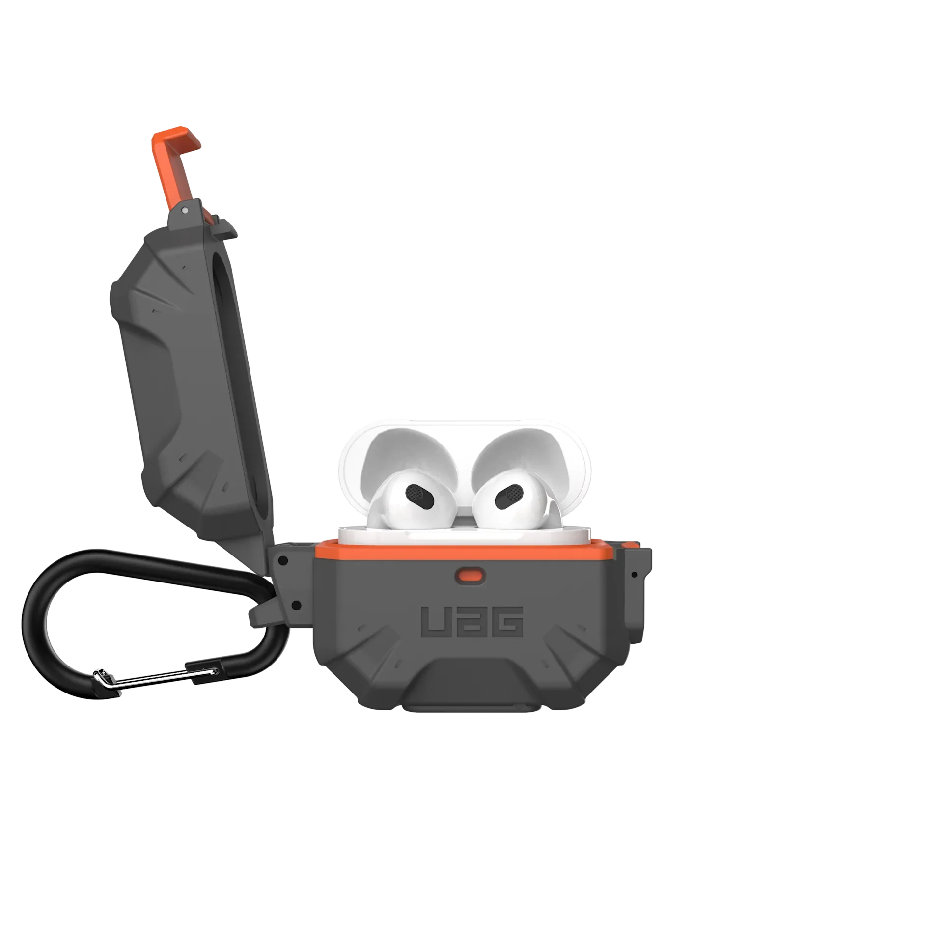 UAG Pathfinder Waterproof Hard Case AirPods 3rd Gen - Silver/Orange - Image 6