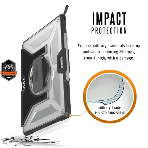 UAG Plasma Case Surface Pro 7+ / 7th / 6th / 5th / 4th w/ (H/Sh/Strap) Ice / Black - Image 4