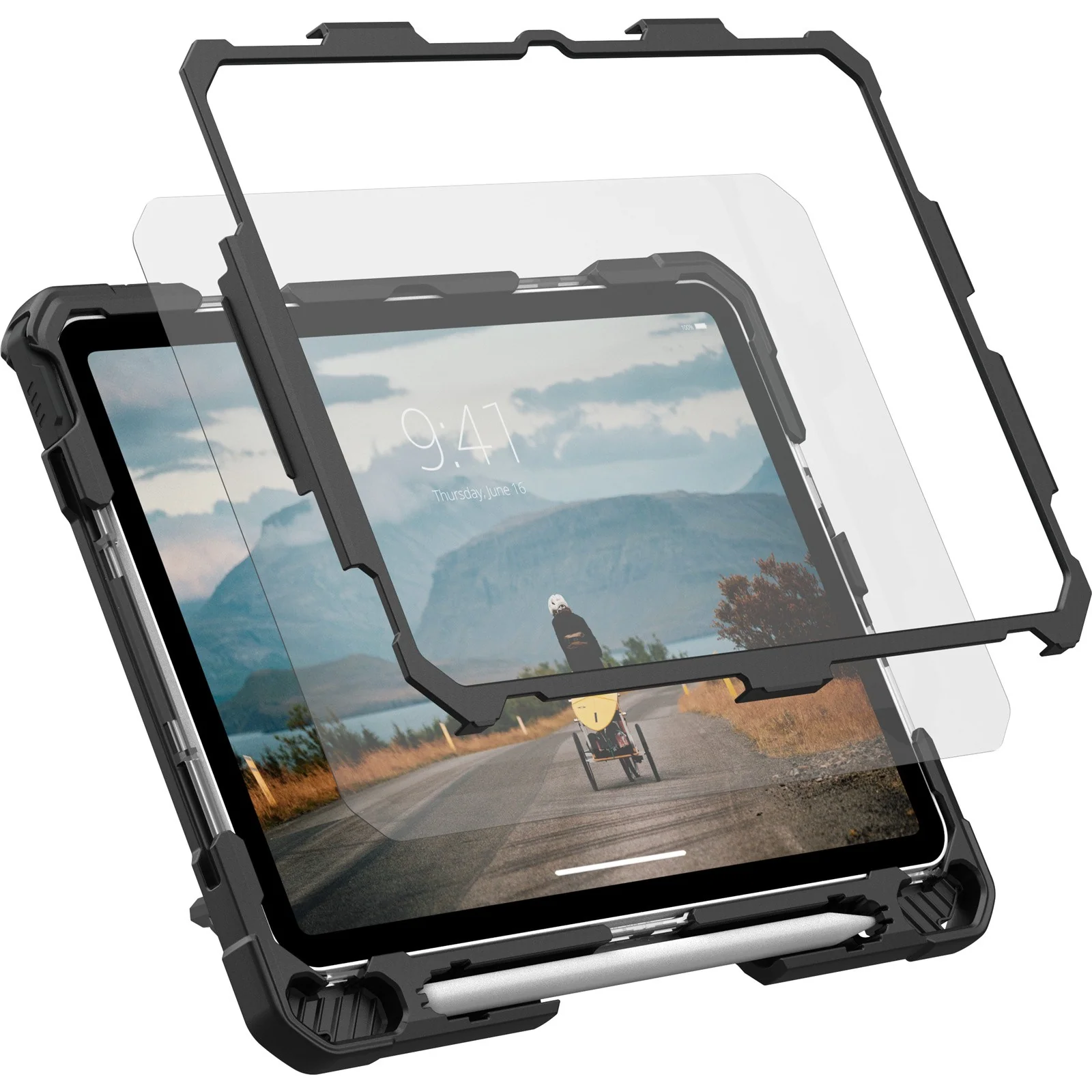 UAG Plasma Rugged Case iPad 10th / 11th Gen 10.9  Kickstand & Handstrap - Black - Image 4