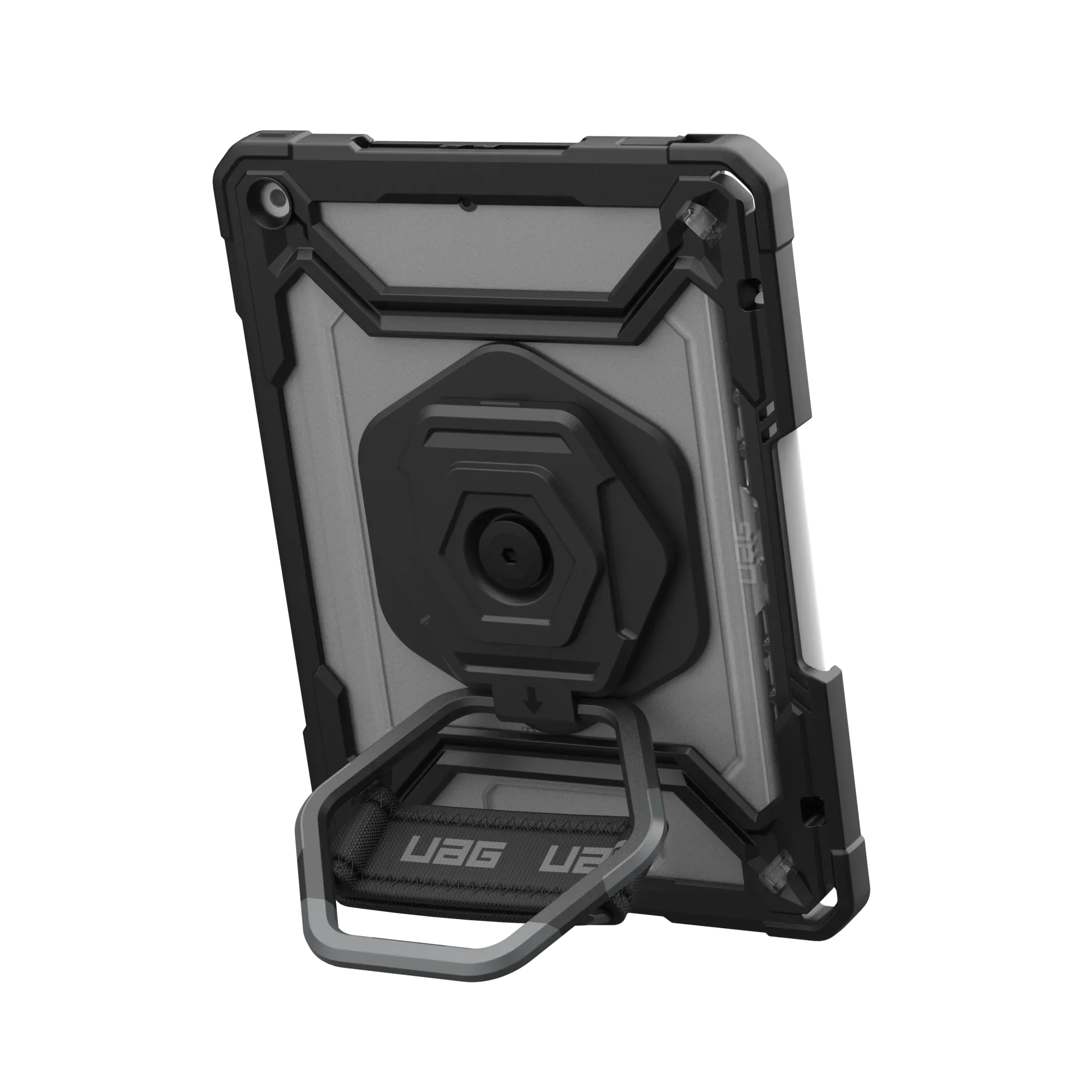UAG Plasma Tough Case iPad 9 / 8 / 7 10.2 Kickstand & Handstrap - Black - Image 12