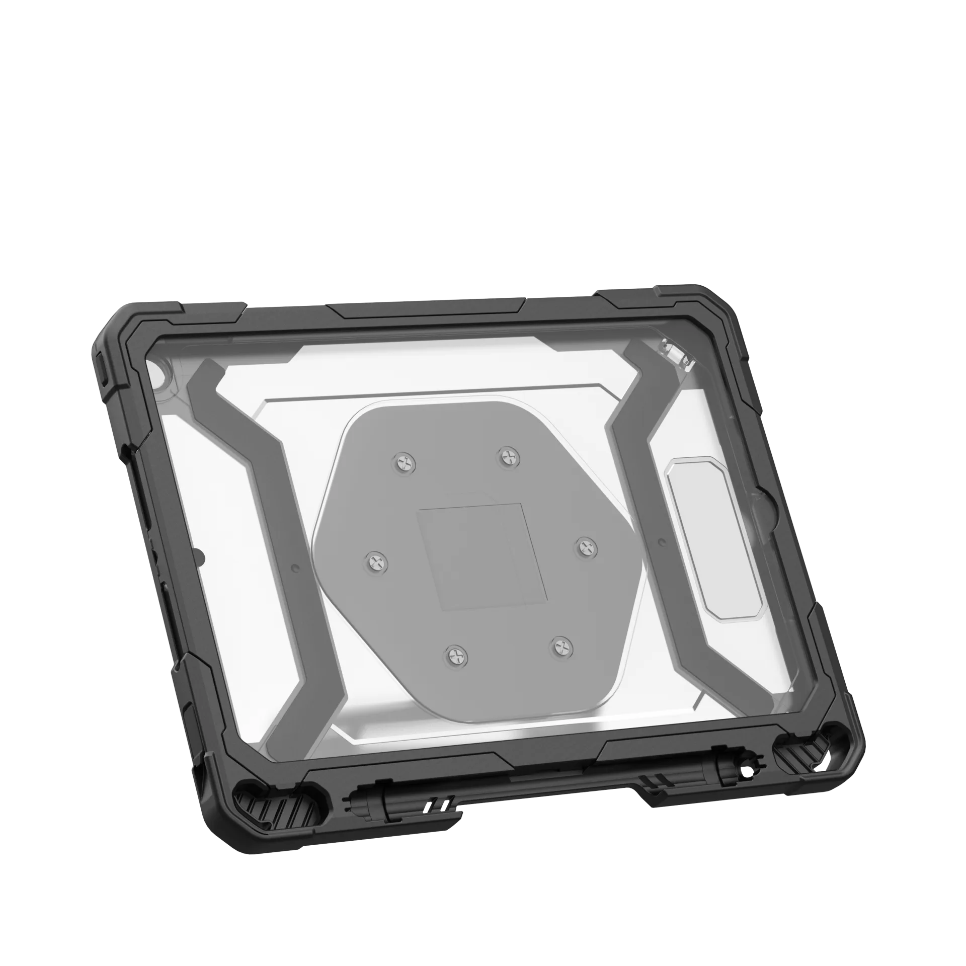 UAG Plasma Tough Case iPad 9 / 8 / 7 10.2 Kickstand & Handstrap - Black - Image 5