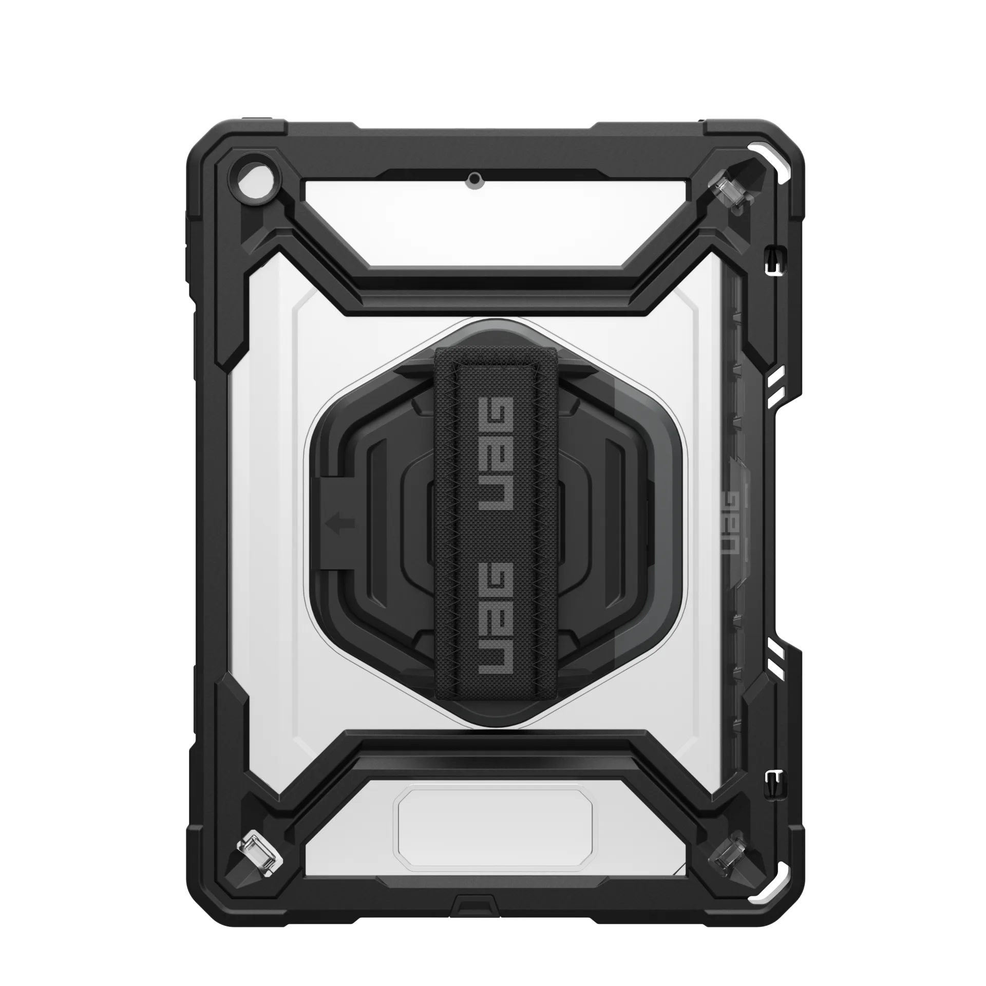 UAG Plasma Tough Case iPad 9 / 8 / 7 10.2 Kickstand & Handstrap - Black - Image 7