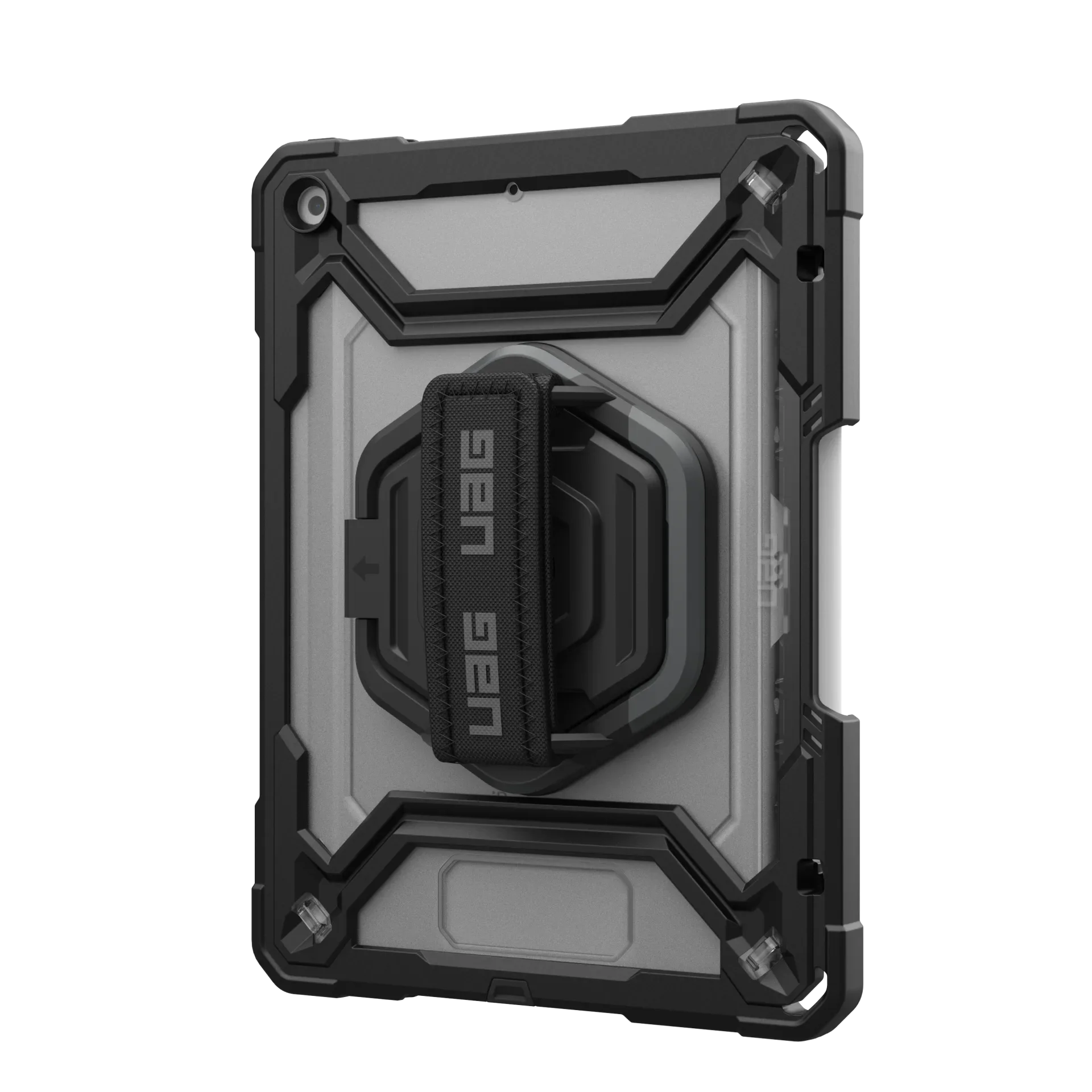 UAG Plasma Tough Case iPad 9 / 8 / 7 10.2 Kickstand & Handstrap - Black - Image 8