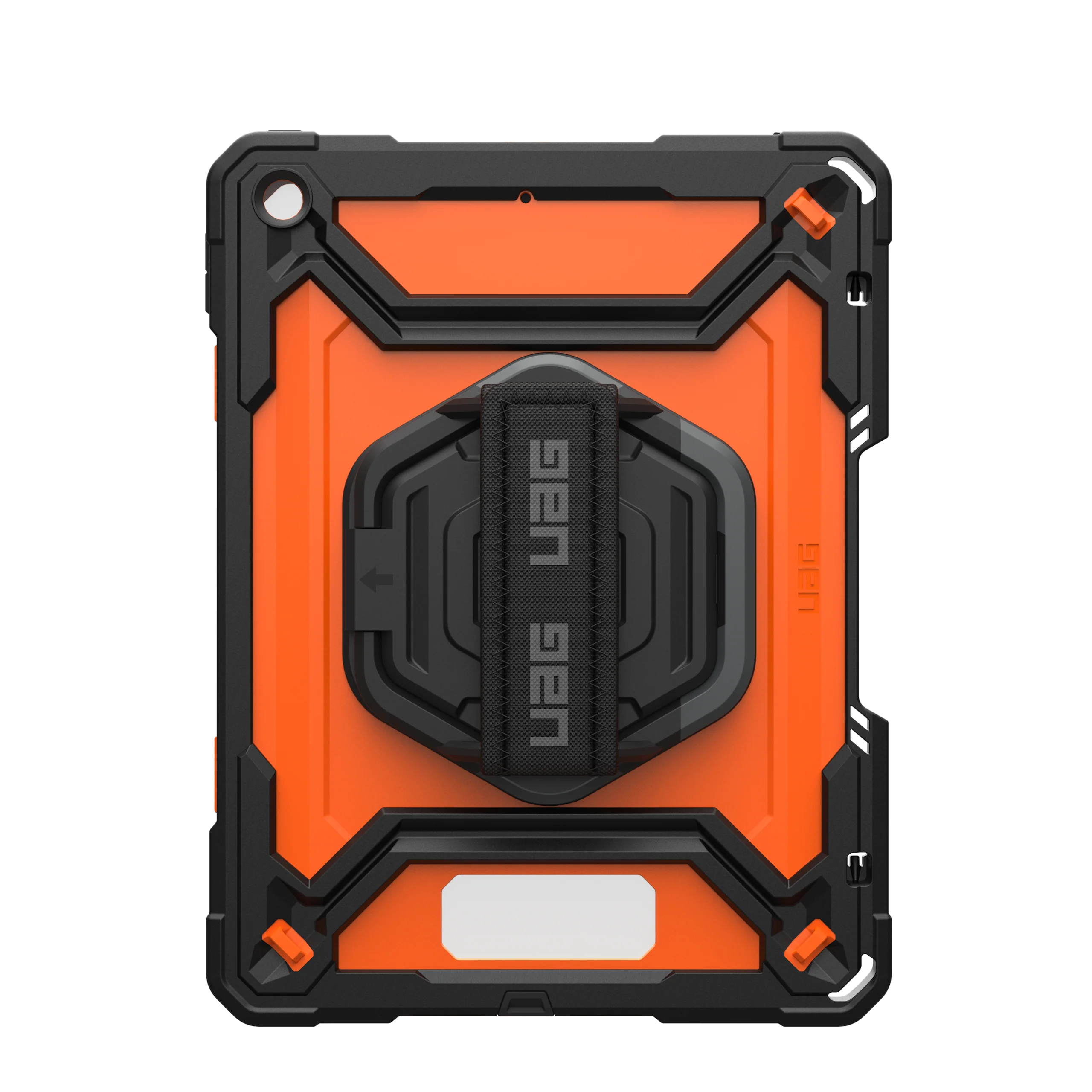 UAG Plasma Tough Case iPad 9 / 8 / 7 10.2 Kickstand & Handstrap - Orange / Black - Image 5