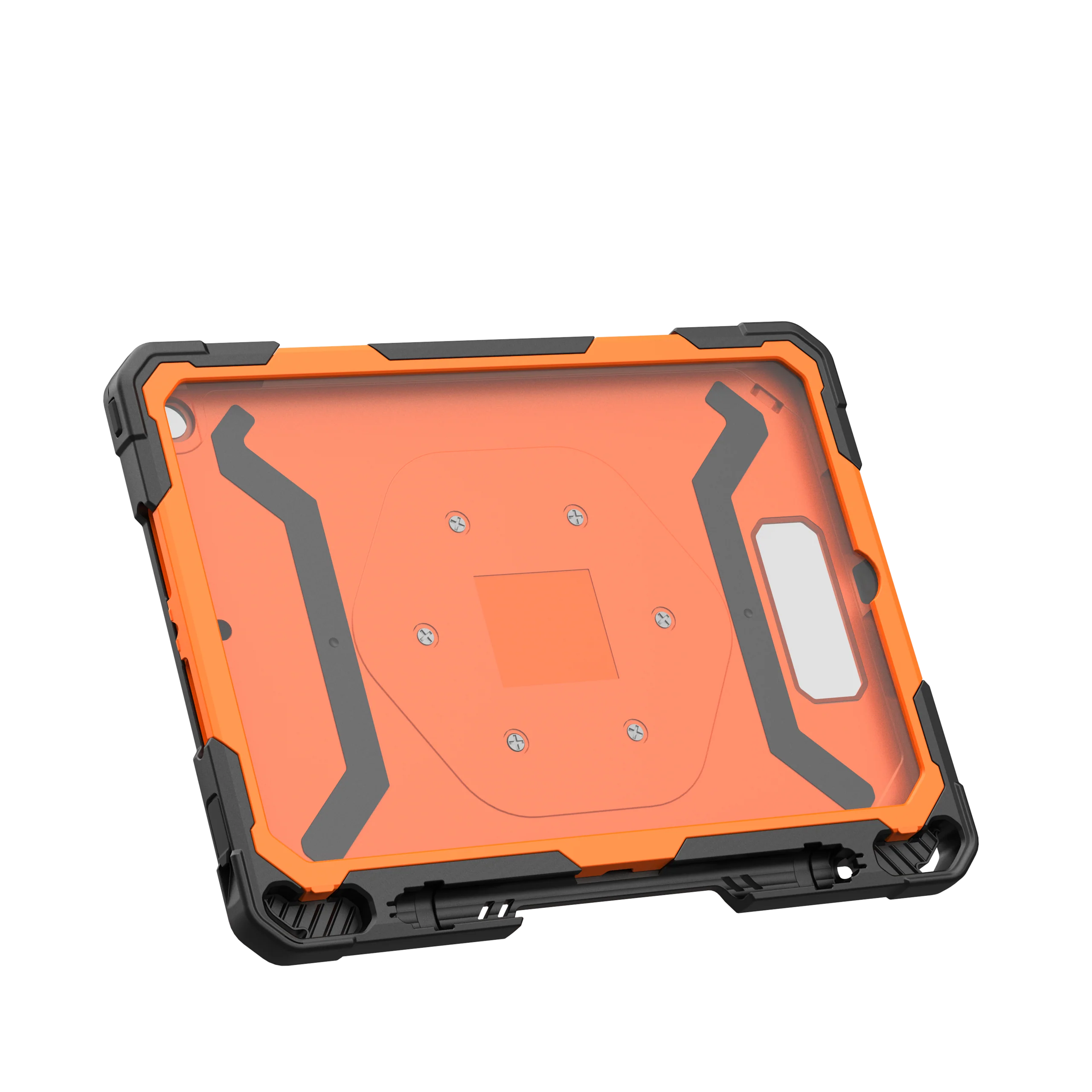 UAG Plasma Tough Case iPad 9 / 8 / 7 10.2 Kickstand & Handstrap - Orange / Black - Image 6