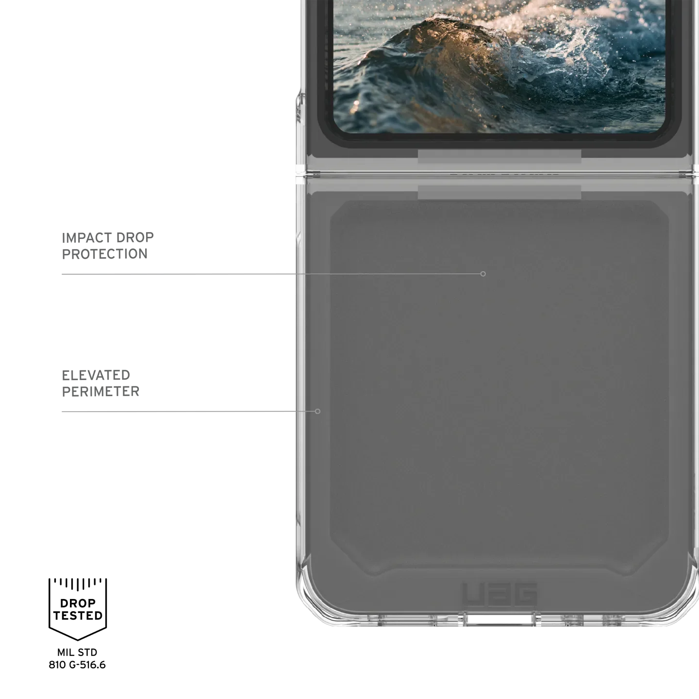 UAG Plyo Case for Samsung Galaxy Z Flip 6 / Flip 7 FE - Ice - Image 4