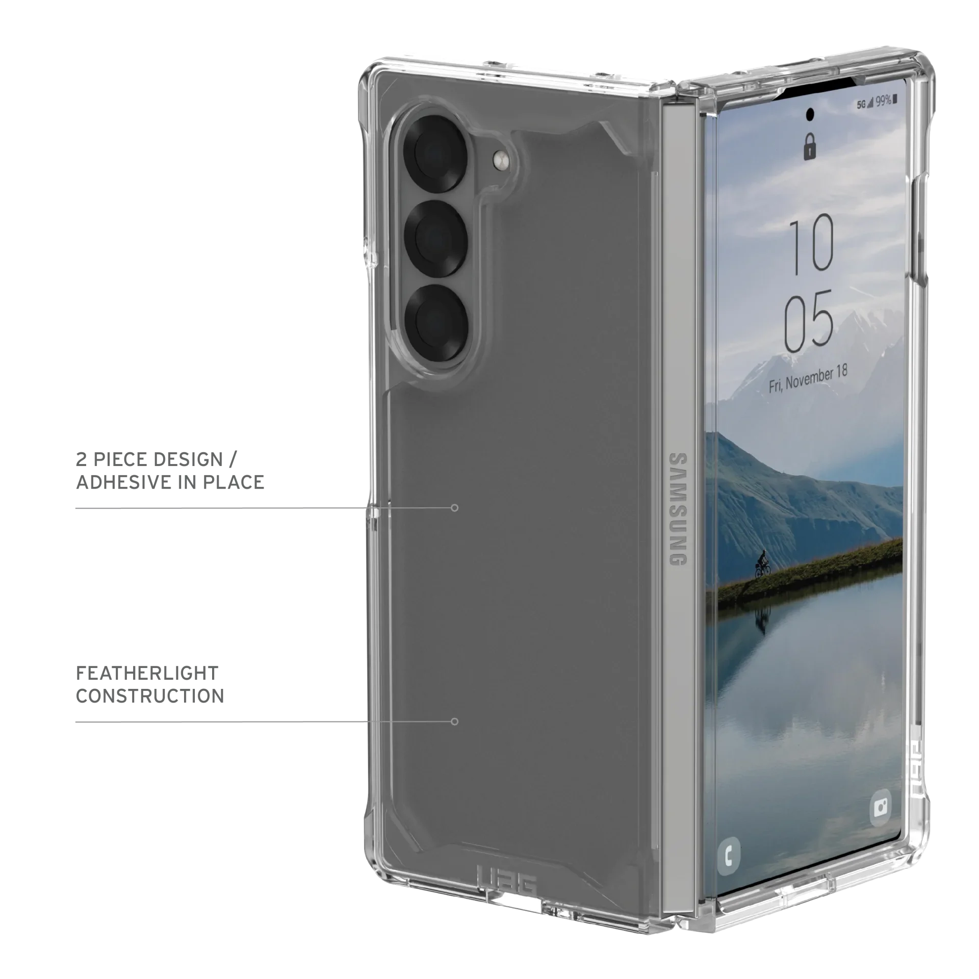 UAG Plyo Case for Samsung Galaxy Z Fold 6 (2024) - Ice - Image 10