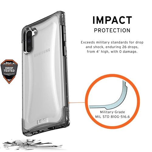 UAG Plyo Rugged & Slim Case for Note 10 - Clear - Image 8