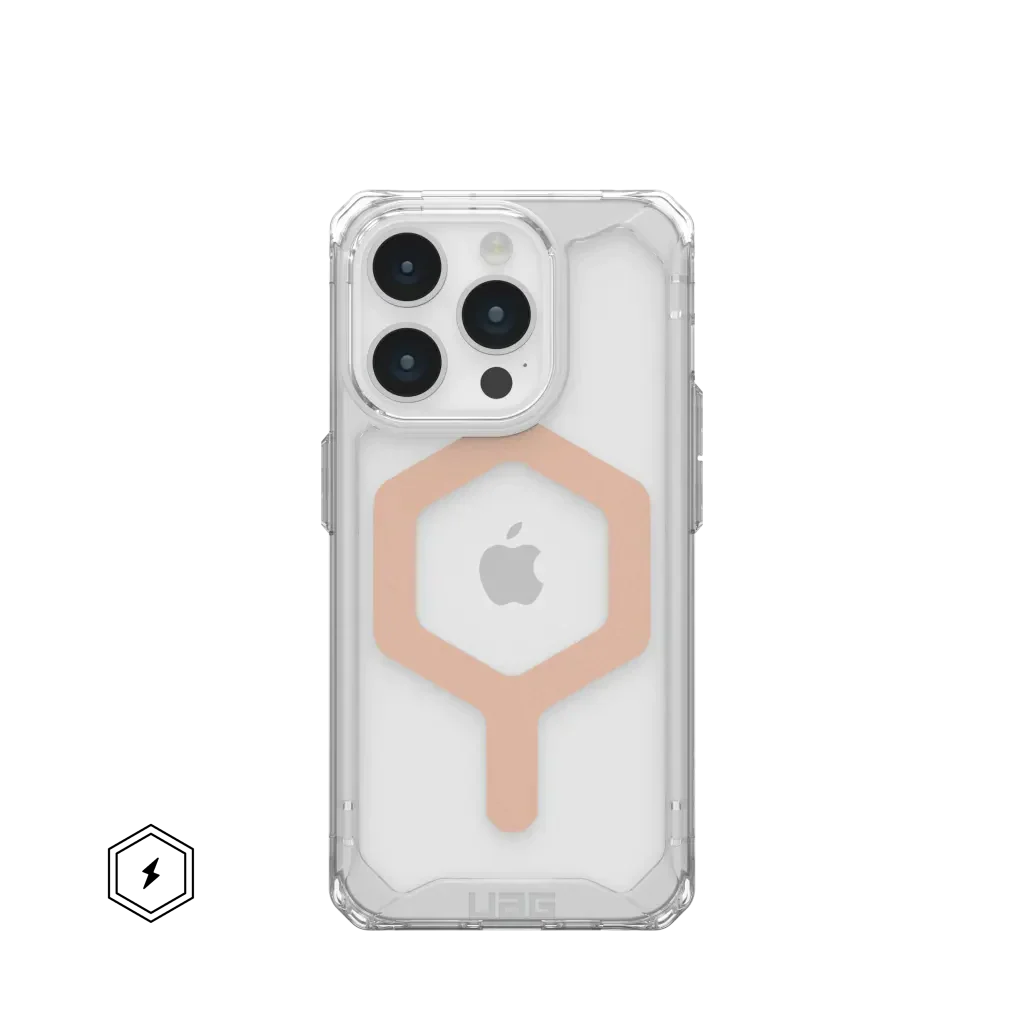 UAG Plyo Clear & MagSafe Case iPhone 15 Pro Max 6.7 Ice Rose Gold - Image 7