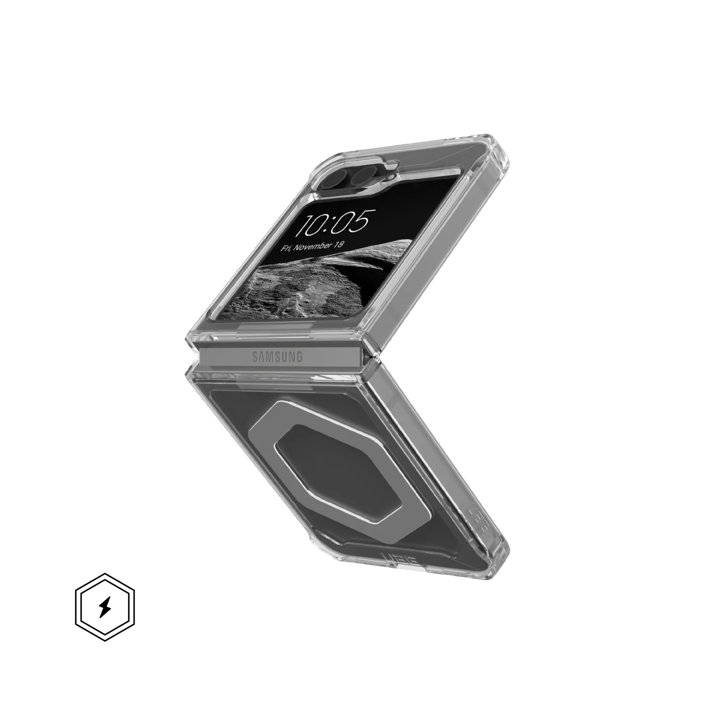 UAG Plyo Pro Case for Samsung Galaxy Z Flip 6 / Flip 7 FE) - Ice/Silver - Image 2