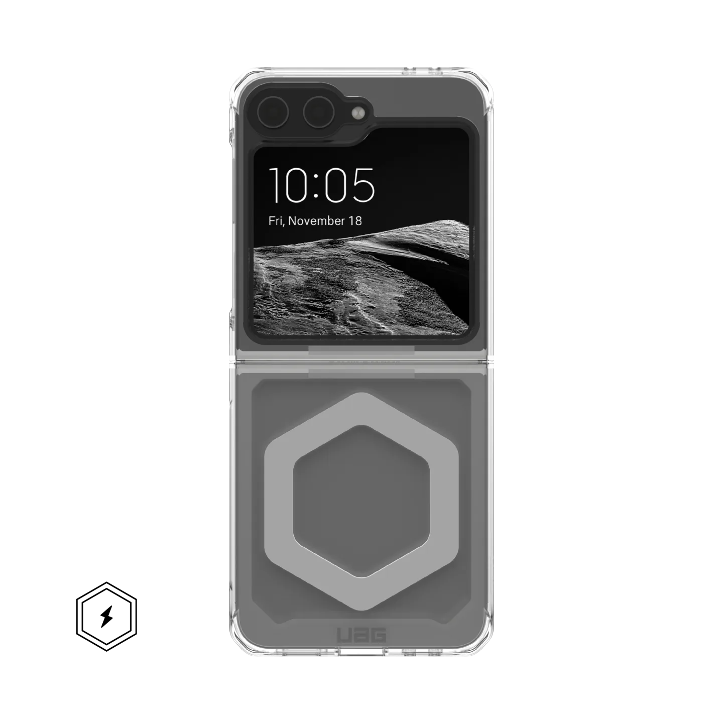 UAG Plyo Pro Case for Samsung Galaxy Z Flip 6 / Flip 7 FE) - Ice/Silver - Image 9