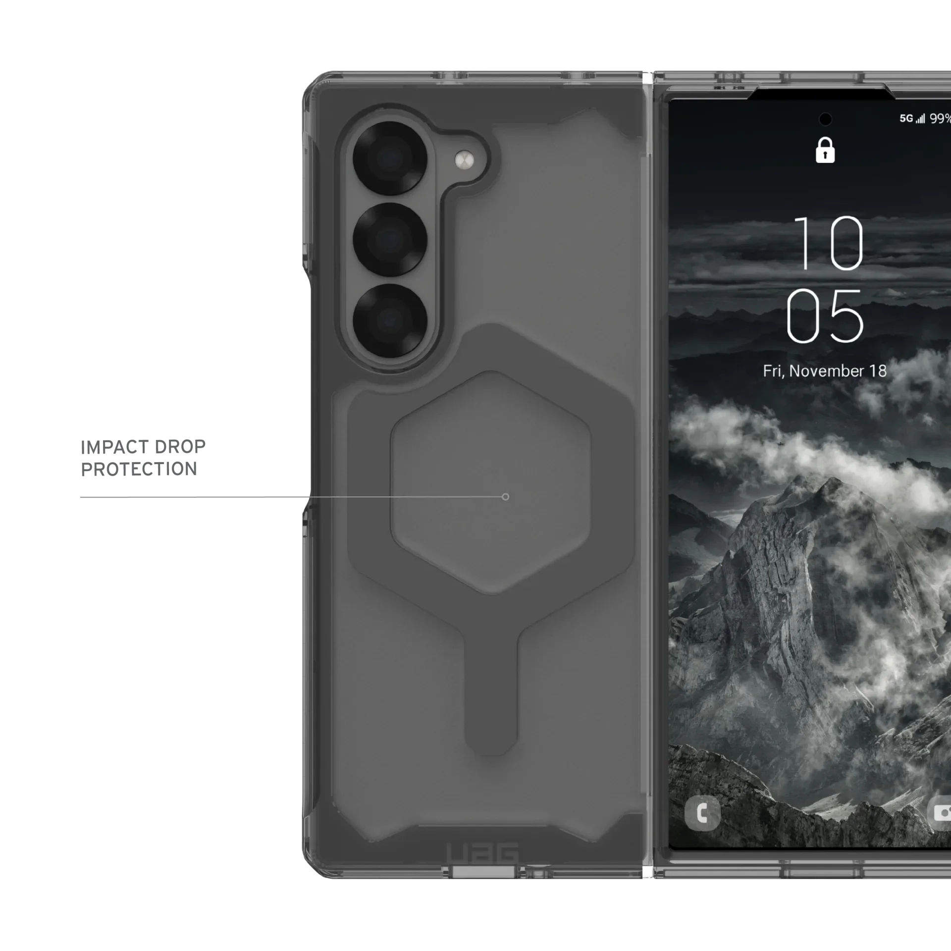 UAG Plyo Pro Case for Samsung Galaxy Z Fold 6 (2024) - Ash/Space Grey - Image 14