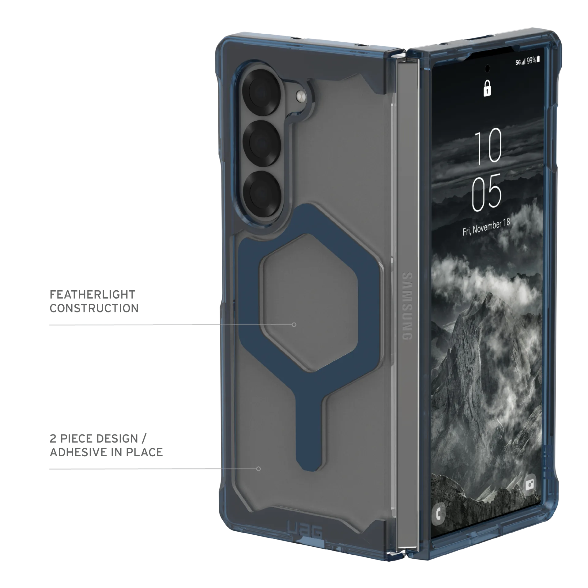 UAG Plyo Pro Case for Samsung Galaxy Z Fold 6 (2024) - Ice /Mallard - Image 10