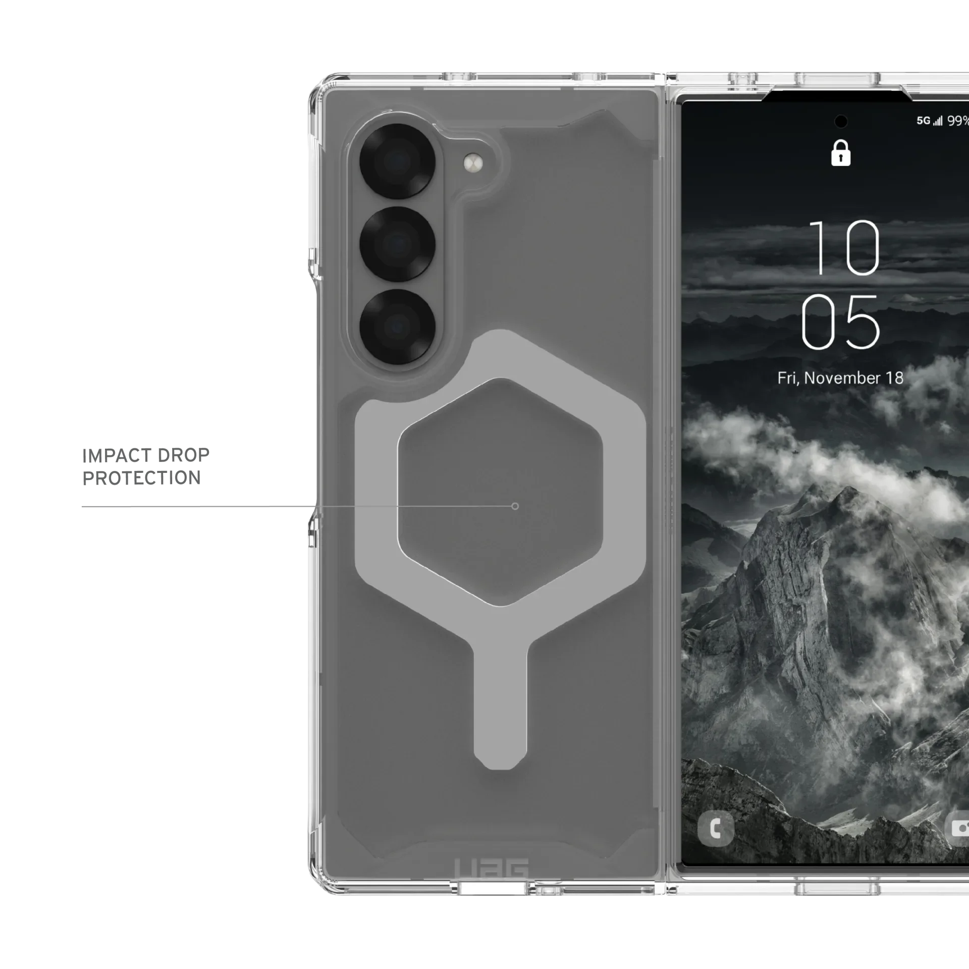 UAG Plyo Pro Case for Samsung Galaxy Z Fold 6 (2024) - Ice/Silver - Image 14