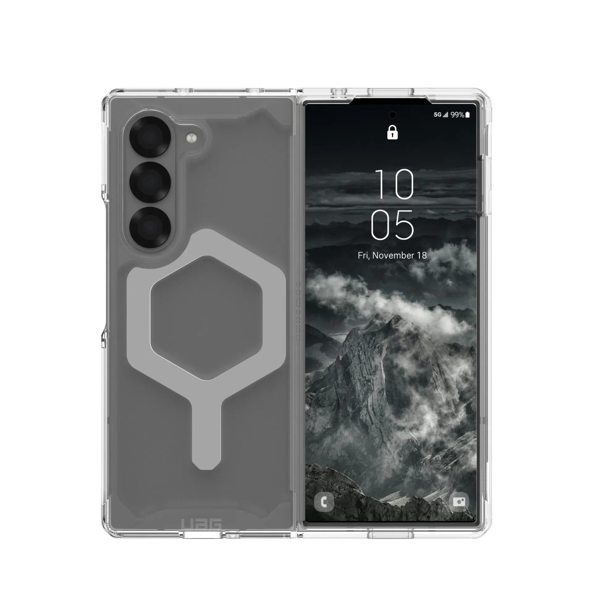 UAG Plyo Pro Case for Samsung Galaxy Z Fold 6 (2024) - Ice/Silver - Image 2