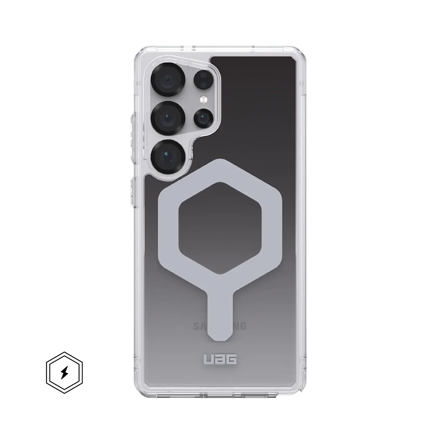 UAG Plyo Pro Rugged Case & Magnet Samsung S25 Ultra - Black / Clear Ombre - Image 2