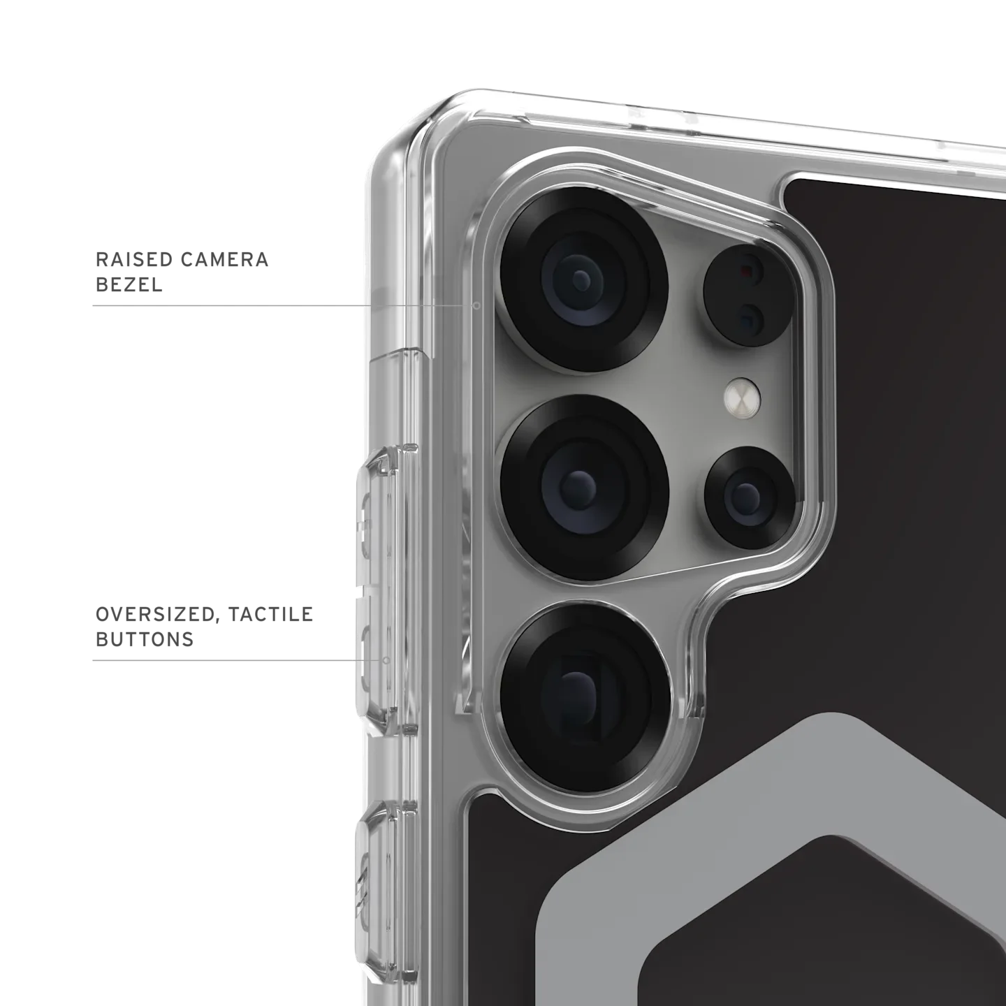 UAG Plyo Pro Rugged Case & Magnet Samsung S25 Ultra - Black / Clear Ombre - Image 3