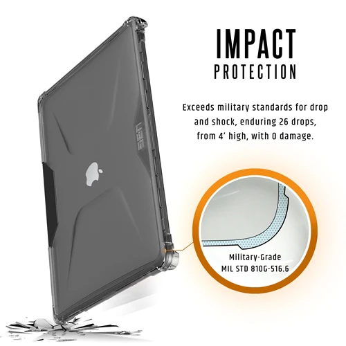 UAG Plyo Tough & Rugged Protective Case for Macbook Pro 16 in 2019-2020 - Clear Ice - Image 3