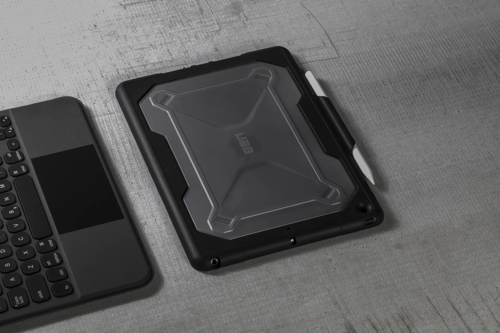 UAG Rugged Bluetooth Keyboard & Trackpad Case iPad 10.2 - Black - Image 18
