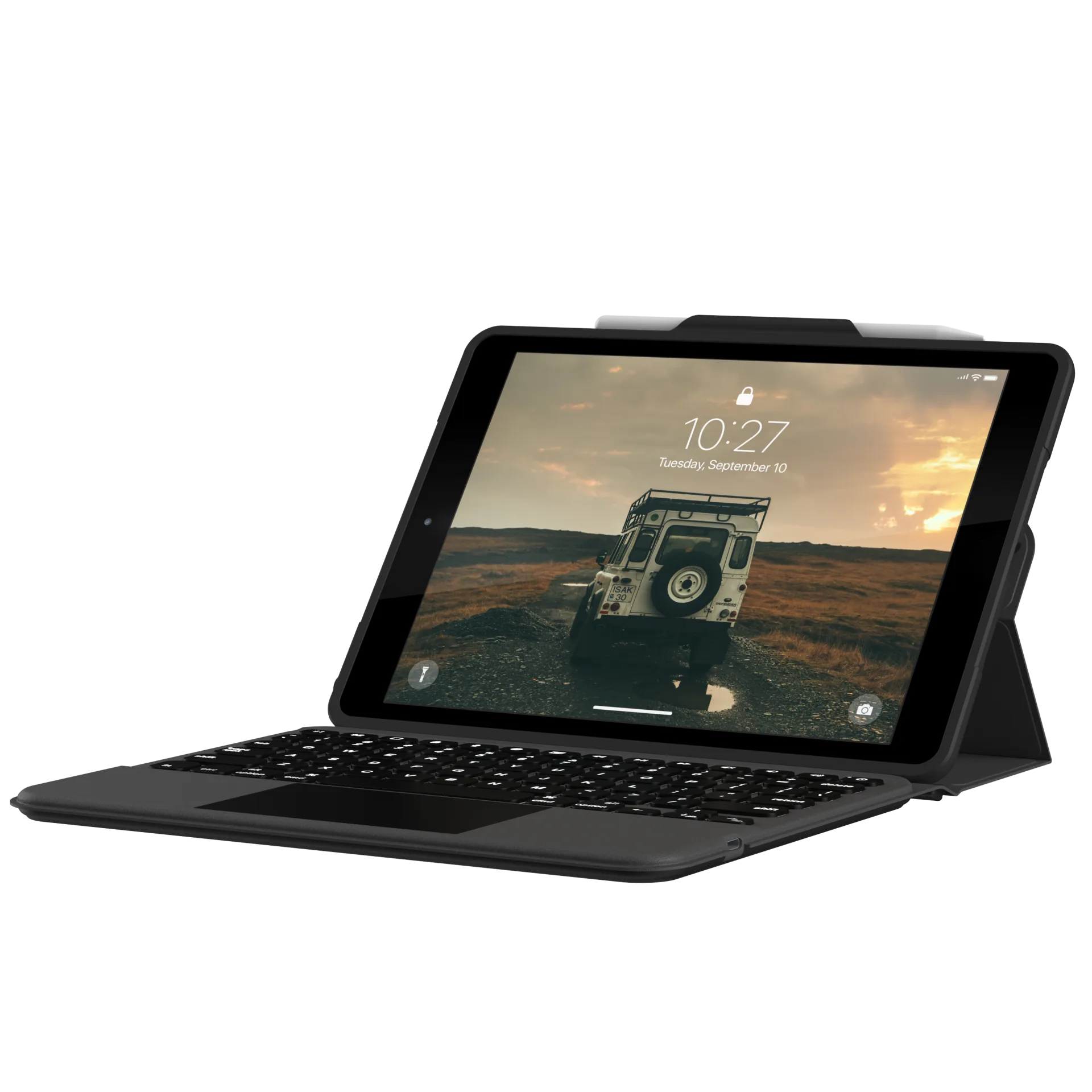 UAG Rugged Bluetooth Keyboard & Trackpad Case iPad 10.2 - Black - Image 9