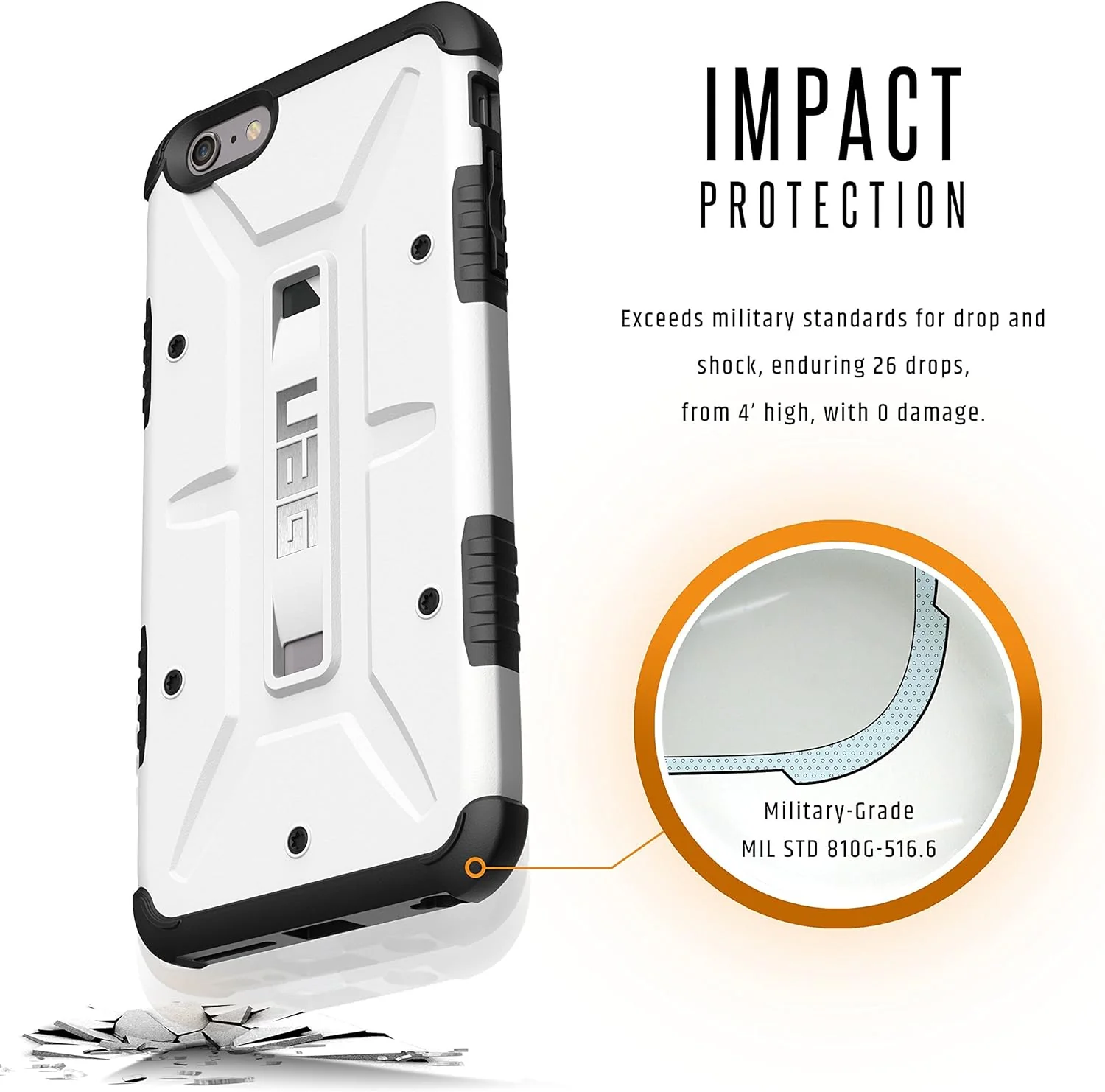 UAG Rugged Light Case for iPhone 6 Plus / 6s Plus - White - Image 2