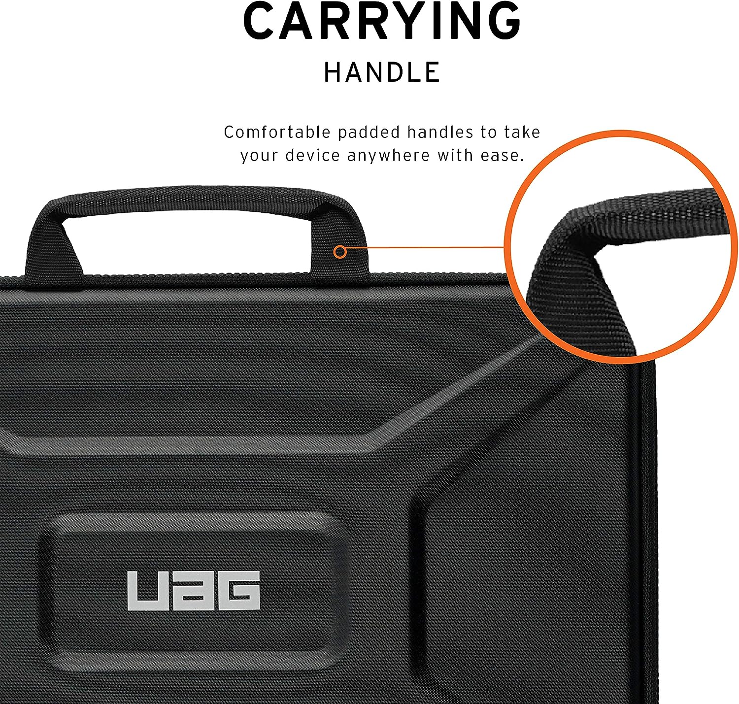 UAG Rugged Medium Laptop / Tablet Sleeve 13 inch with handle - Black - Image 4