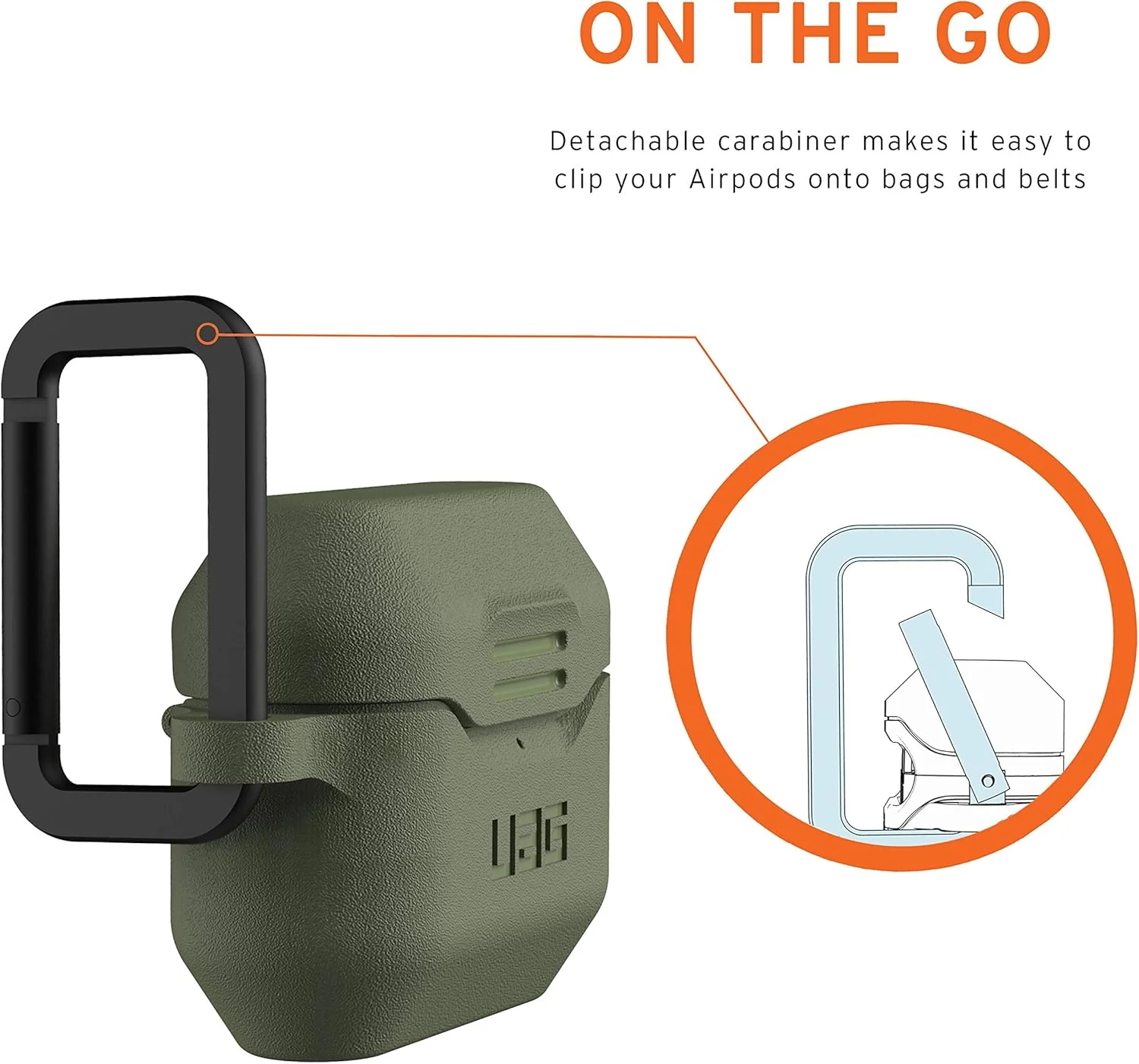 UAG Silicone Case Apple Airpods Pro Protective Case-Olive - Image 6