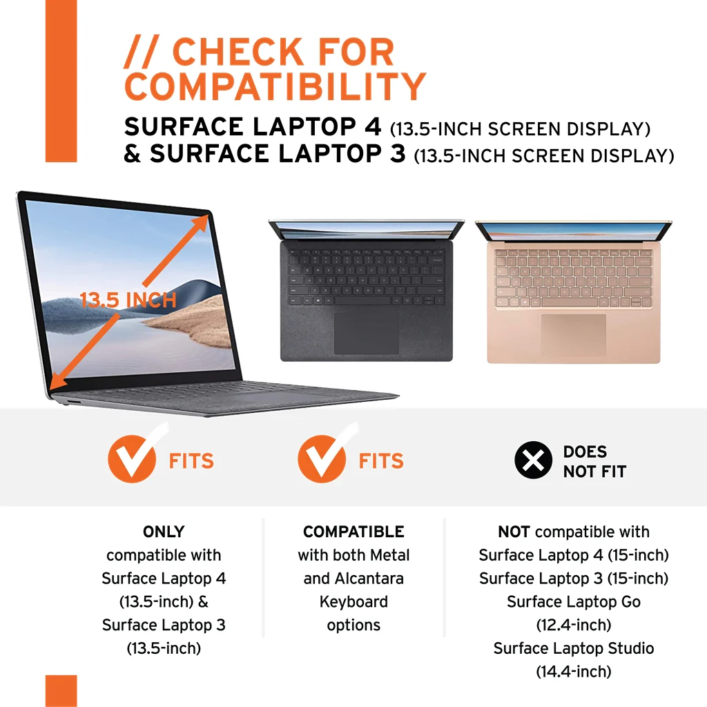 UAG Tough & Rugged Cover Plasma Case 13.5" Microsoft Surface Laptop 5 / 4 / 3 - Ice - Image 9
