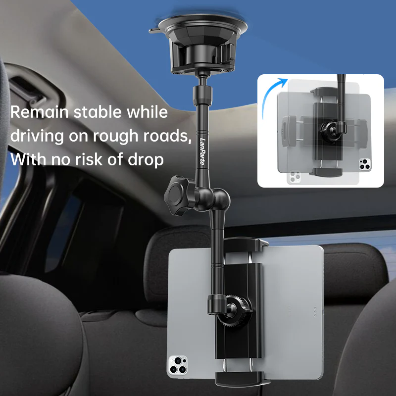 Universal iPad & Tablet Car / Truck Dash Mount with 3M VHB Mounting Disc - Black - Image 5