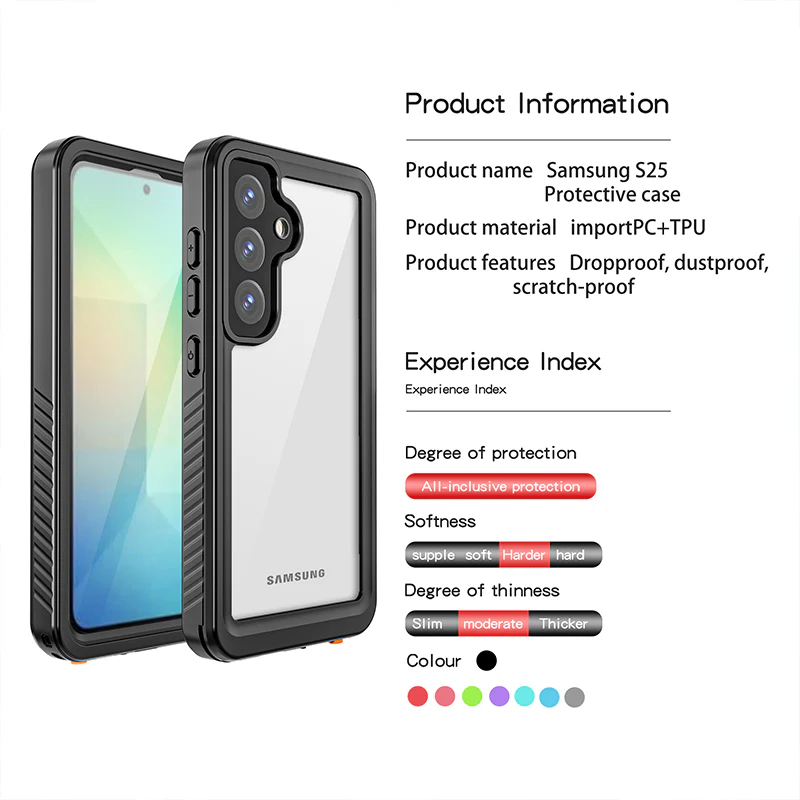 Waterproof & Dustproof Samsung Galaxy S25 Plus Case Built-in Screen Guard - Image 5