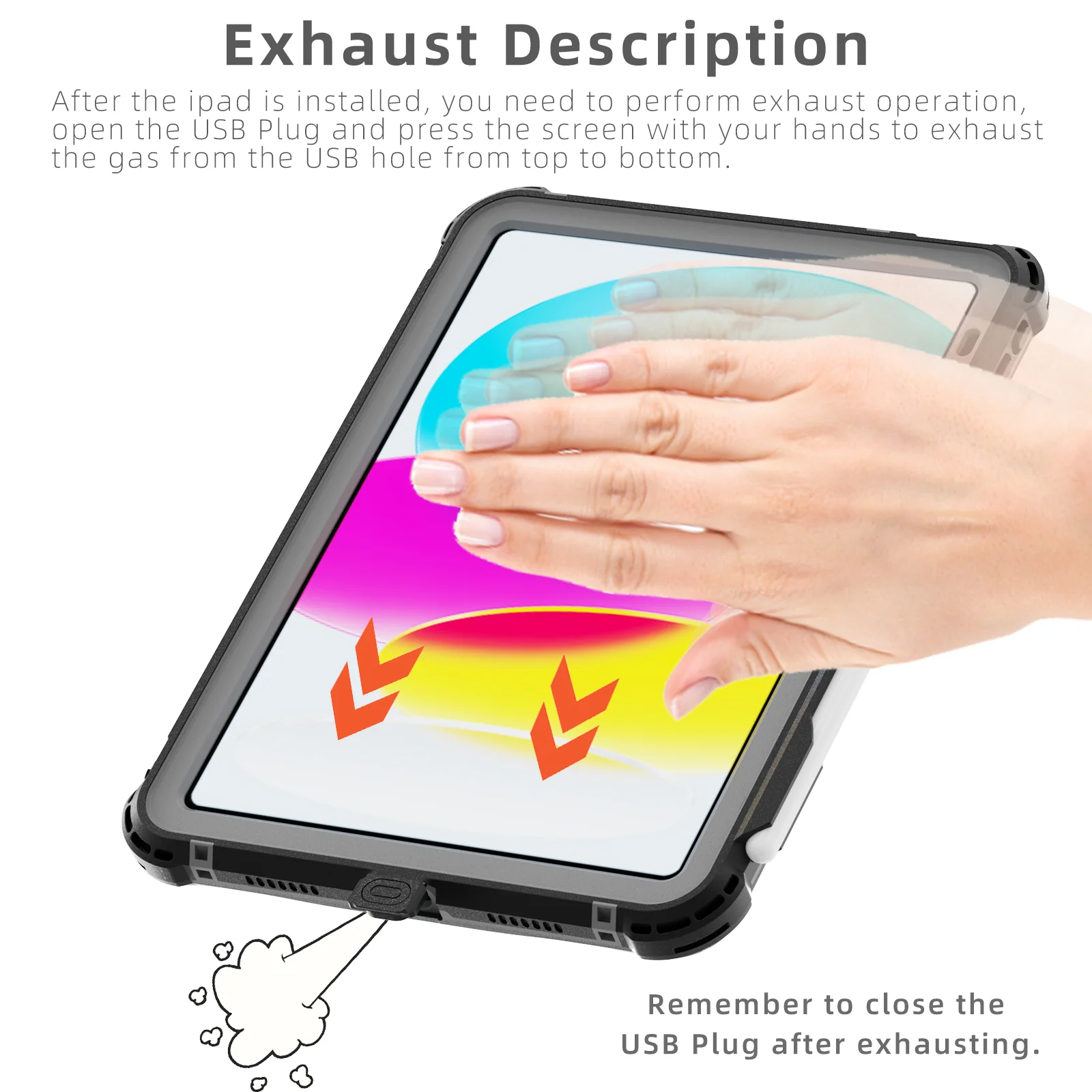 Rugged & Waterproof Protective Case iPad 10th / 11th Gen 10.9 inch - Black - Image 19