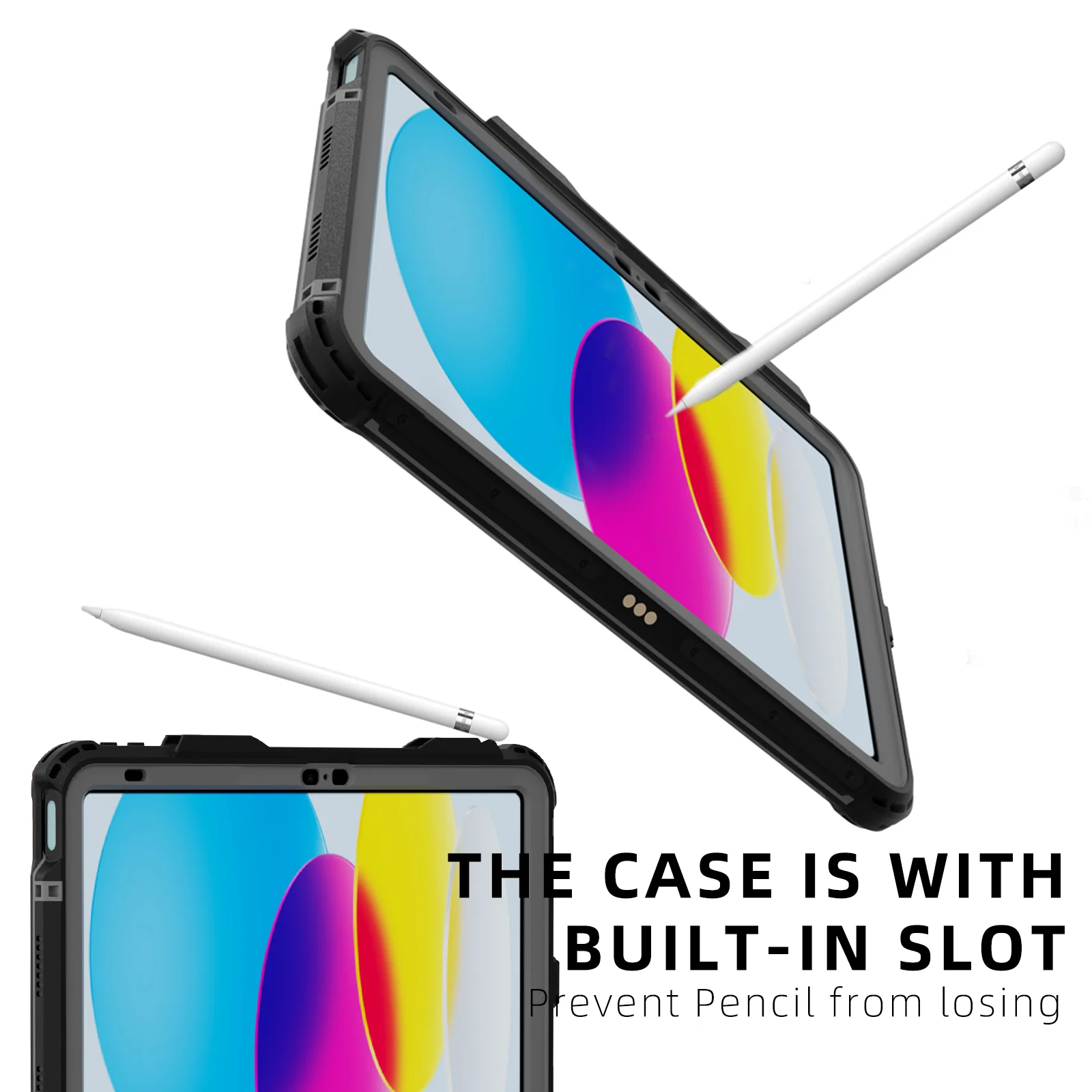 Rugged & Waterproof Protective Case iPad 10th / 11th Gen 10.9 inch - Black - Image 5
