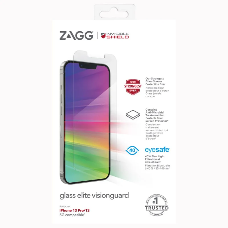 Zagg Invisible Shield Elite VisionGuard Glass Screen Protector iPhone 16e / 14 / 13 / 13 Pro 6.1 - Image 7