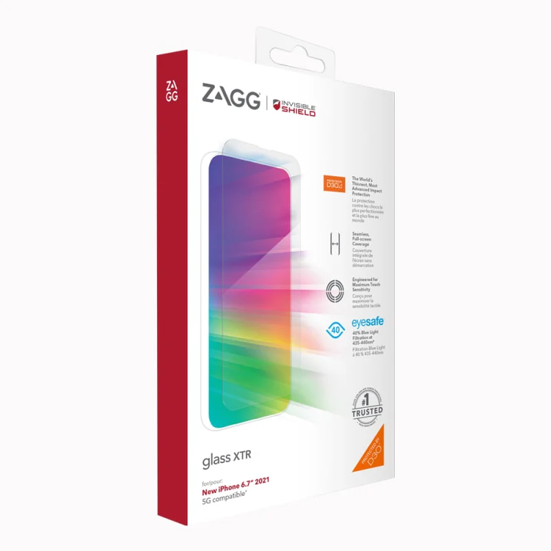 Zagg Invisible Shield Glass XTR & D3O Screen Protector iPhone 13 Pro Max 6.7 inch - Image 7