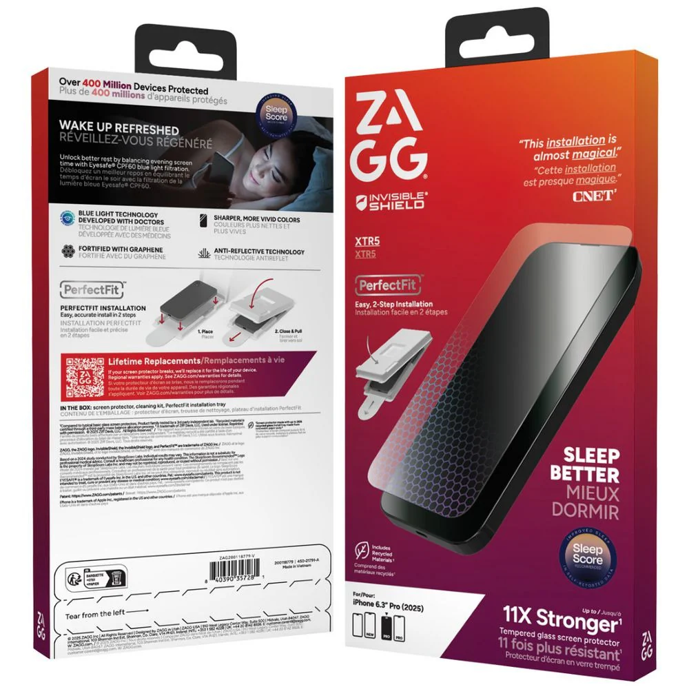 Zagg Invisible Shield Glass XTR5 Screen Protector iPhone 17 Pro 6.3 - Image 3