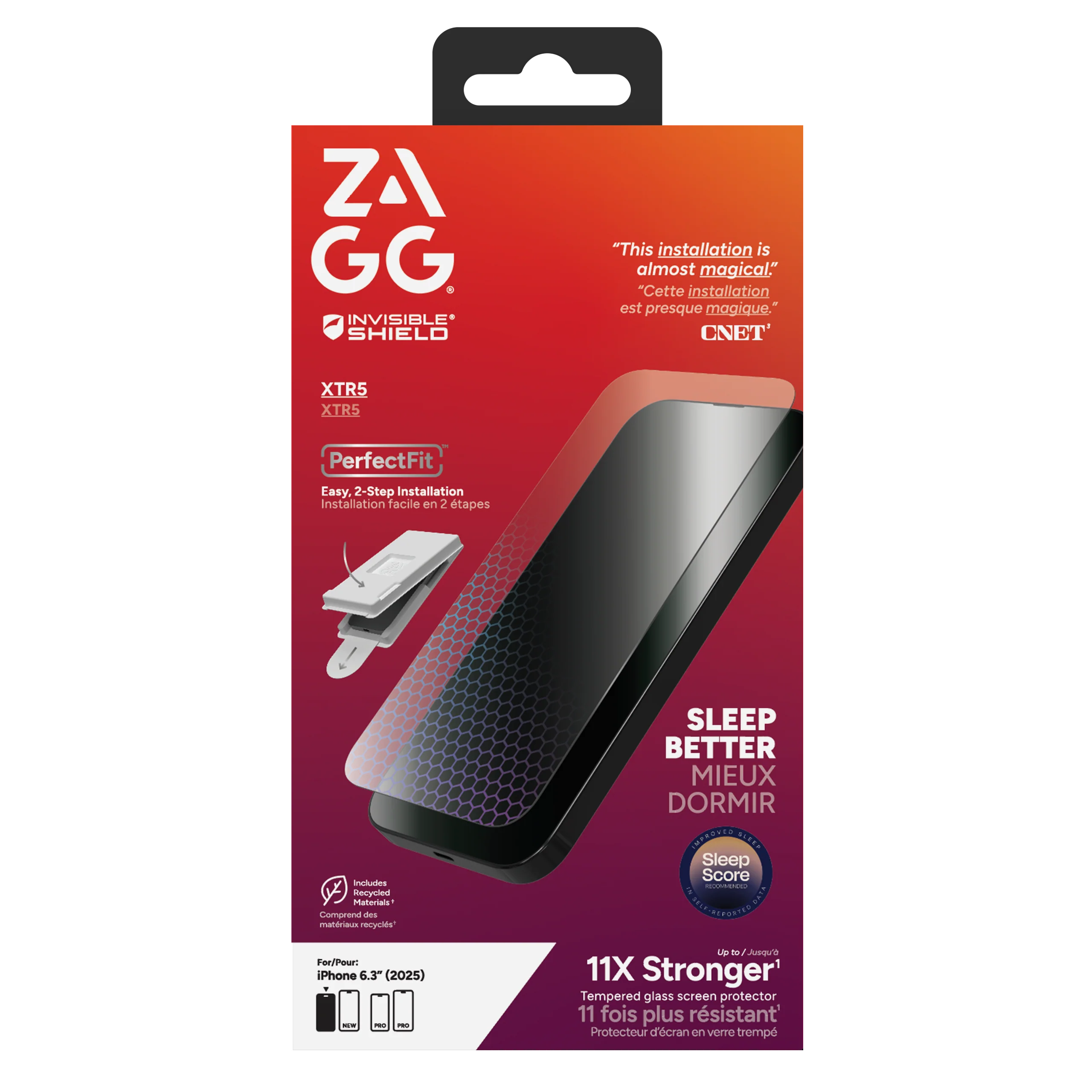 Zagg Invisible Shield Glass XTR5 Screen Protector iPhone 17 Pro 6.3 - Image 4