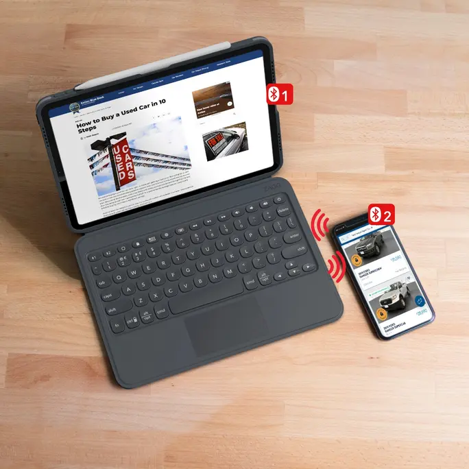 ZAGG Pro Keys Detachable Case & Wless Keyboard Trackpad iPad Air 4 & 5 10.9 & Pro 11 - Black - Image 3