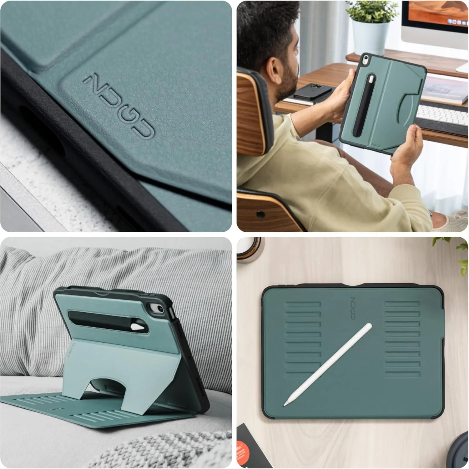 Zugu Case for iPad Air 11" M2 / M3 / M4 & Air 4th/5th - Pine Green - Image 5
