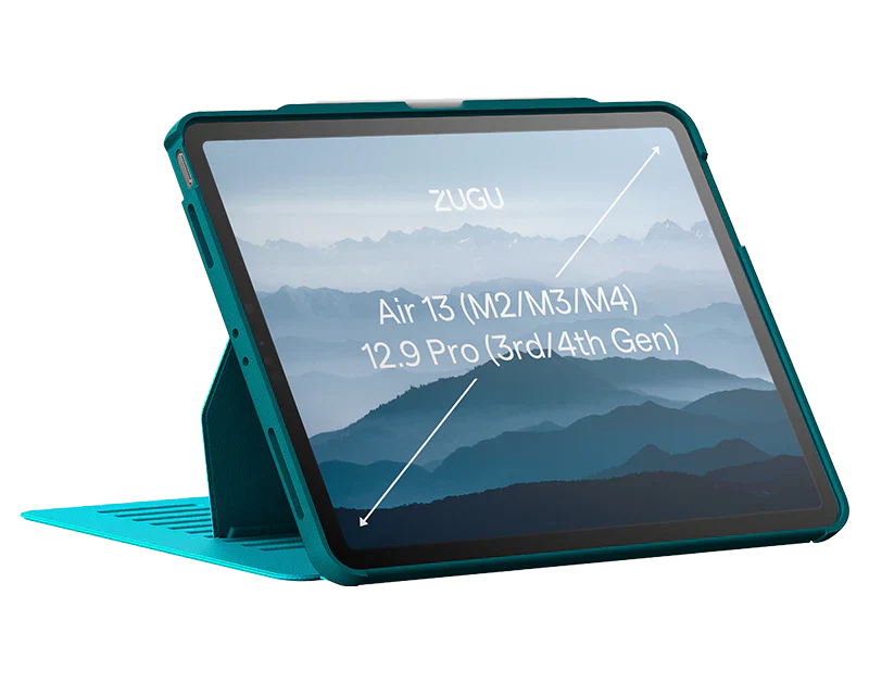 Zugu Case for iPad Air 13 M2 / M3 / M4 & Pro 12.9 3rd 4th Gen - Aqua Teal - Image 5