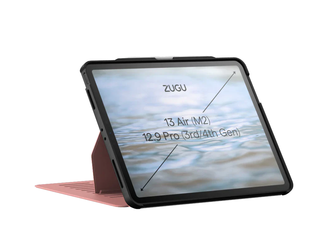 Zugu Case for iPad Air 13 M2 / M3 / M4 & Pro 12.9 3rd 4th Gen - Dessert Rose - Image 4