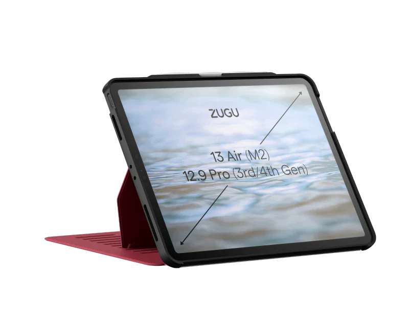 Zugu Case for iPad Air 13 M2 / M3 / M4 & Pro 12.9 3rd 4th Gen - Red - Image 4