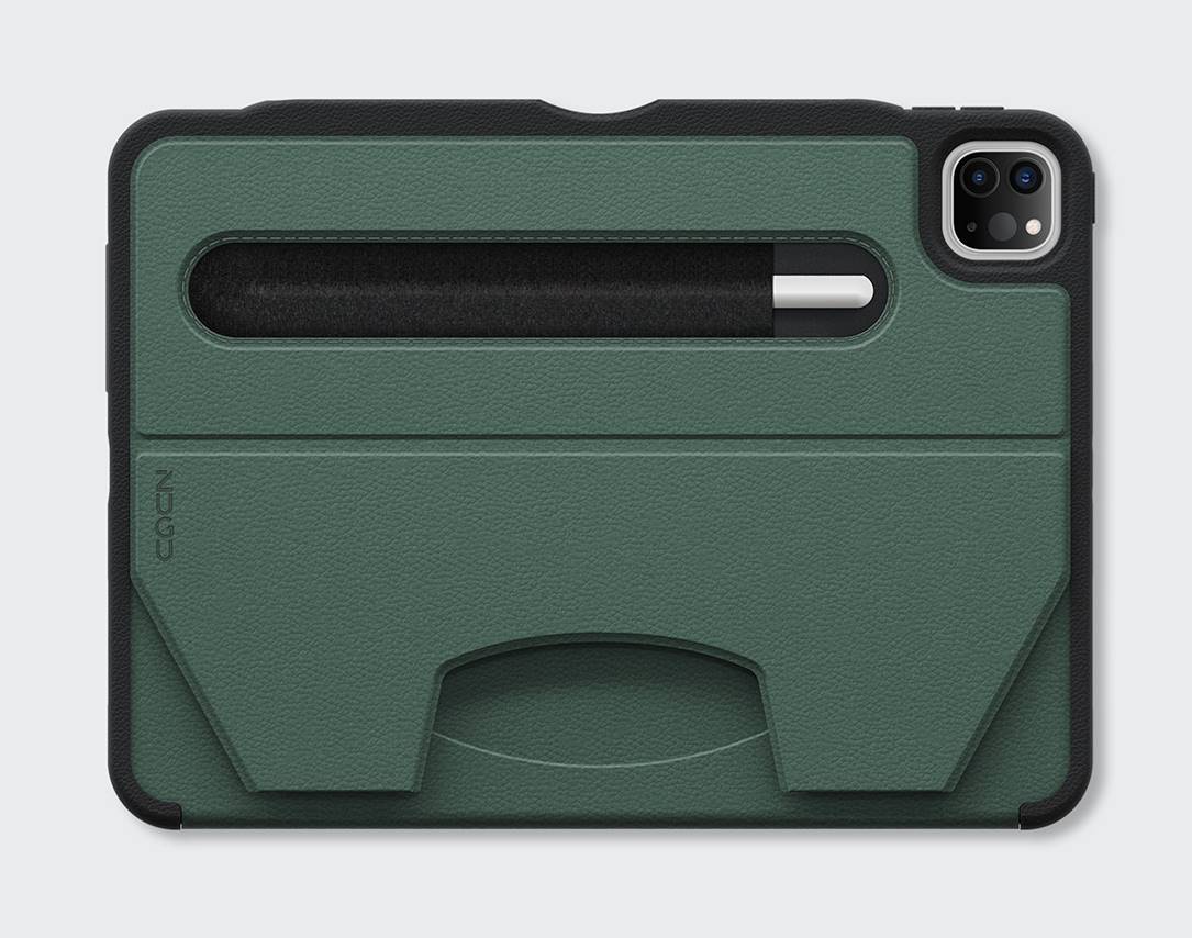 Zugu iPad Folio Case Magnetic Stand iPad Pro 11 inch 4th 3rd 2nd 1st Gen - Pine Green - Image 4